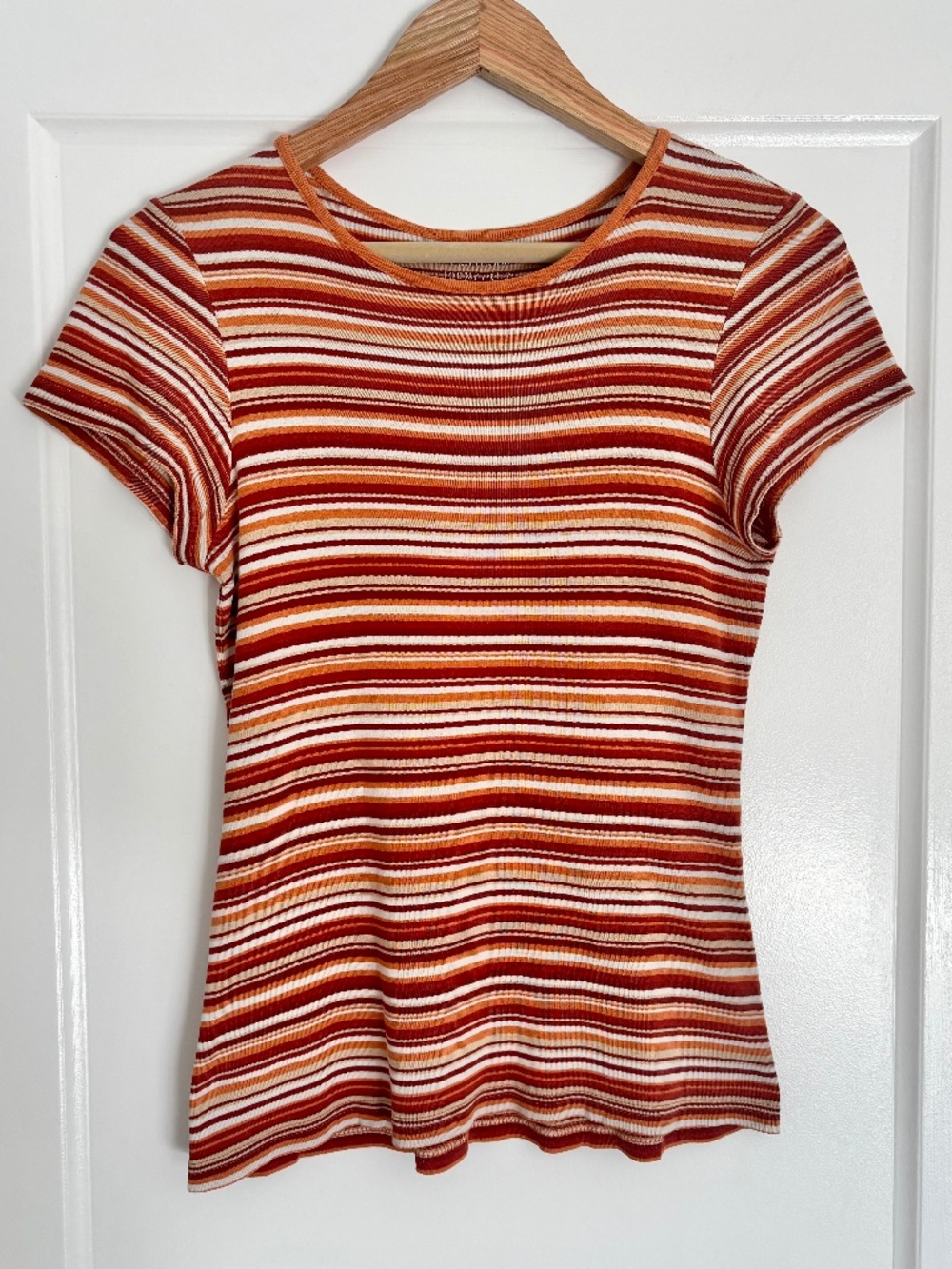 Vintage Reitman’s Striped Crew Neck Tee 100% Cotton Women’s Size Medium